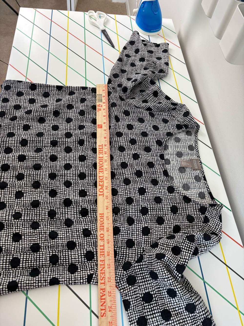 Chico's Black & White Polka Dot Knit Tunic Size Large Flowy Lightweight Beachy - Picture 8 of 8